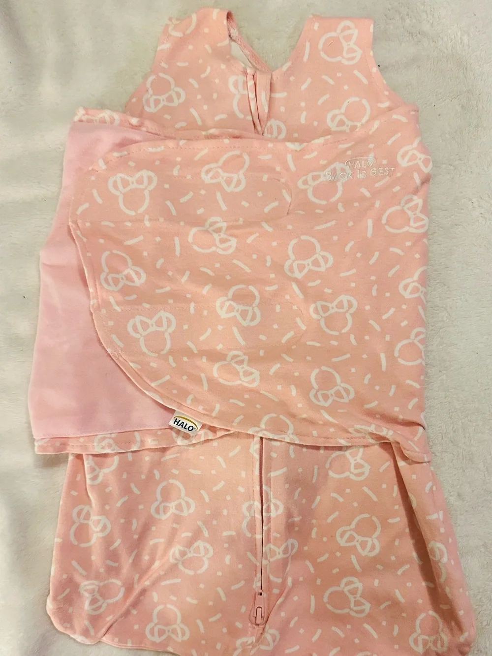 Halo Pink Floral Pattern Sleeveless Zip Sleep Sack